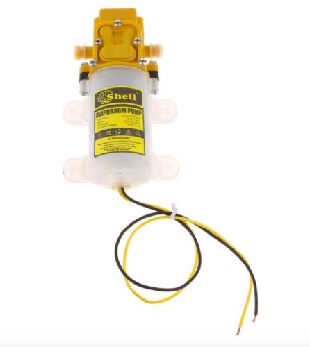 Önfelszívó membrán szivattyú 12V 60W 5 bar 240 l/h pumpa permetező Shell kenőszivattyú keringető vágógép hegesztőgép hűtő szivattyú 