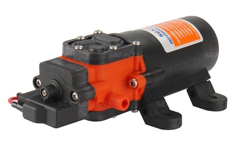 Önfelszívó membrán szivattyú Seaflo 12V 48W 240 liter/óra 4,8 bar pumpa permetező keringető vágógép hegesztőgép szivattyú 