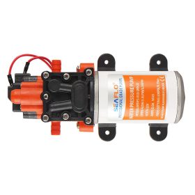   Önfelszívó membrán szivattyú Seaflo 12V 42W 300 liter/óra 6,9 bar pumpa permetező keringető vágógép hegesztőgép szivattyú 