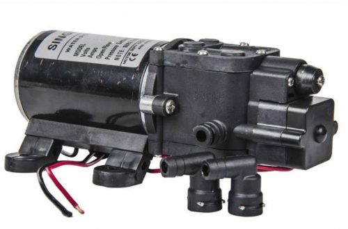 Membrán szivattyú 12V 55W 4,8 bar 300 l/h nagynyomású pumpa 300 liter/óra permetezőgép szivattyú, permetező keringető szivatyú