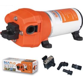   Önfelszívó membránszivattyú Seaflo 230V 180W 2,8 bar 1020 l/h nagyteljesítményű 1/2" állítható nyomás, nyomáskapcsoló