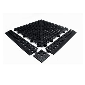   Záróelem sarok univerzális "Corner" fekete 30x30 cm csúszásmentes gumiszőnyeghez 4 db/szett