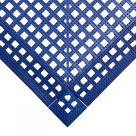   Csúszásgátló gumiszőnyeg kék 30x30 cm 9 darabos padlóburkoló lap uszodákba, szabadidős területekre 