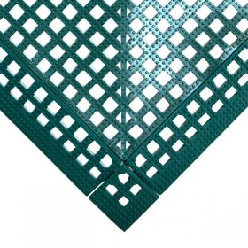   Csúszásgátló gumiszőnyeg zöld 30x30 cm 9 darabos padlóburkoló lap uszodákba, szabadidős területekre 