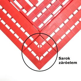   Sarok záróelem narancssárga munkahelyi biztonsági szőnyeghez 60x120 cm