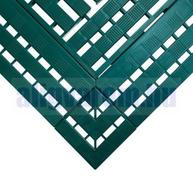   Sarok záróelem zöld munkahelyi biztonsági szőnyeghez 60x120 cm