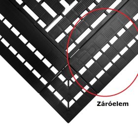   Ferde záróelem fekete munkahelyi biztonsági szőnyeghez 60x120 cm