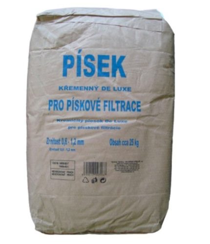 Szűrő homok 06-1,2 mm -es frakció 25kg-os zsák