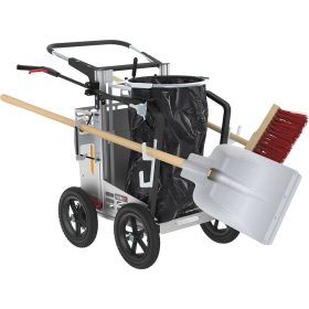   Picobello City hulladékgyűjtő kocsi, mozgatható szemeteszsáktartóval és eszközökkel