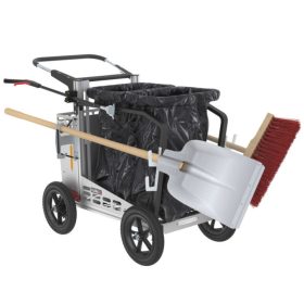   Picobello Metropol nagyméretű hulladékgyűjtő kocsi, 2 fix szemeteszsáktartóval, eszközökkel