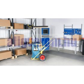   Takarító és szemetes kocsi hulladékzsák tartó, lapát és seprű tartó 200 kg teherbírás. Zsáktartó átmérő 400 mm