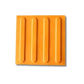  Taktilis útburkolati vezető elem vakok és gyengénlátók részére, sárga PVC-ből, 300x300x0,7 mm-es lap. M01 csík 