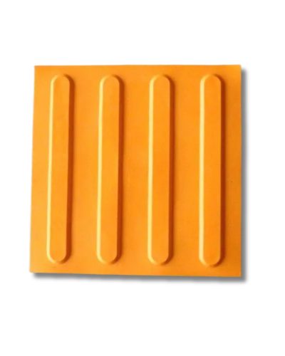  Taktilis útburkolati vezető elem vakok és gyengénlátók részére, sárga PVC-ből, 300x300x0,7 mm-es lap. M01 csík 