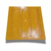  Taktilis útburkolati vezető elem vakok és gyengénlátók részére, sárga PVC-ből, 300x300x5 mm-es lap. M01 csík 