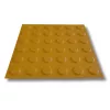 Taktilis útburkolati figyelmeztető elem vakok és gyengénlátók részére, sárga PVC-ből, 300x300x2,2 mm-es lap. M01 pont