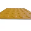 Taktilis útburkolati figyelmeztető elem vakok és gyengénlátók részére, sárga PVC-ből, 300x300x2,2 mm-es lap. M01 pont