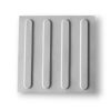  Taktilis útburkolati vezető elem vakok és gyengénlátók részére, szürke PVC-ből, 300x300x0,7 mm-es lap. M01 csík 