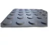 Taktilis útburkolati figyelmeztető elem vakok és gyengénlátók részére, sárga PVC-ből, 300x300x0,7 mm-es lap. M01 pont