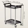 2 szintes szervizkocsi 136 kg teherbírású 800x410x945 mm szerszámos kocsi 
