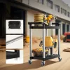 2 szintes szervizkocsi 136 kg teherbírású 800x410x945 mm szerszámos kocsi 
