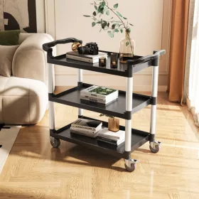   3 szintes szervizkocsi 226 kg teherbírású műhelykocsi 106x49x98cm szerszámkocsi