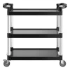 3 szintes szervizkocsi 226 kg teherbírású műhelykocsi 106x49x98cm szerszámkocsi