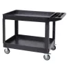 2 szintes szervizkocsi 249 kg teherbírású PP anyagból, fékezhető kerekekkel kiszolgáló kocsi 116x65x85cm műhelykocsi 