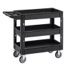 3 szintes szervizkocsi 249 kg teherbírású tálalókocsi fékezhető kerekekkel 103x43.5x85 cm polipropilén kocsi