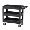 3 szintes szervizkocsi 249 kg teherbírású tálalókocsi fékezhető kerekekkel 103x43.5x85 cm polipropilén kocsi