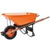 Erős, egykerekű kerti talicska – 150 kg teherbírás, 139×65×70 cm, tömörgumi kerékkel