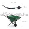 Összecsukható talicska kerti kiskocsi 56 literes űrtartalmú zöld poliészter talicska