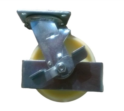 Ø 150 mm fékezhető támasztó, stabilizáló kerék fékkel targonca raklapemelő kerék poliamid futófelület