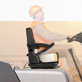   Prémium univerzális targoncasülés és traktorsülés állítható háttámlával, kartámasszal és biztonsági övvel