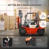 Univerzális rugózott traktorsülés és targoncasülés 590x560x755 mm 0–180°-ban állítható háttámlával, kartámasszal és biztonsági övvel