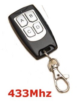 Geek433 Tartalék távirányító kulcstartó 433 MHz 4 funkciós