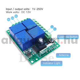   Geek433 Távirányító készlet 433 MHz 2 db távirányítóval. Garázsajtó, redőny, beléptető rendszer távvezérlő szett.