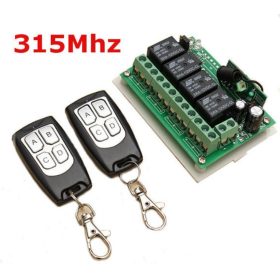   Geek315 Távirányító készlet 315 MHz  + 2 db távirányítóval. Garázsajtó, redőny, beléptető rendszer távvezérlő szett. A 2 db mellé továbbiak rendelhetők