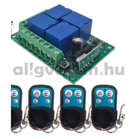   Geek433 Távirányító készlet 433 MHz 4 db távirányítóval. Garázsajtó, redőny, beléptető rendszer távvezérlő szett.