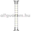 Teleszkópos, erősített, kétágú létra kinyitva 440 cm, összecsukva 88 cm magas. Multifunkciós, változtatható szárhosszú létra akár lépcsőre is!