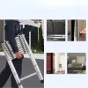 Teleszkópos alumínium összecsukható létra 5 m 190 kg teherbírás