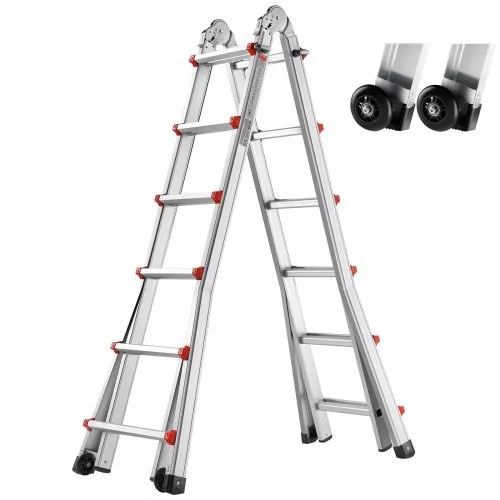 Teleszkópos A-keretű alumínium létra 6,23 m 150 kg teherbírás