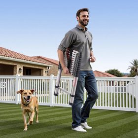   Teleszkópos összecsukható létra 374 cm rozsdamentes acél létra 150 kg teherbírással