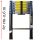 2,6 m magas, teleszkópos alumínium létra 67 cm-re összecsukható. Biztonsági gumitalppal ellátva.