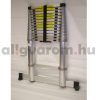 4,4 m magas, profi teleszkópos alumínium létra alumínium fokokkal, 89 cm-re összecsukható. Ipari kivitel, széles támasztólábbal és ujjbecsípődés elleni védelemmel!