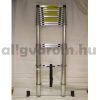 4,4 m magas, profi teleszkópos alumínium létra alumínium fokokkal, 89 cm-re összecsukható. Ipari kivitel, széles támasztólábbal és ujjbecsípődés elleni védelemmel!
