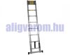 4,4 m magas, profi teleszkópos alumínium létra alumínium fokokkal, 89 cm-re összecsukható. Ipari kivitel, széles támasztólábbal és ujjbecsípődés elleni védelemmel!