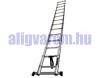 4,4 m magas, profi teleszkópos alumínium létra alumínium fokokkal, 89 cm-re összecsukható. Ipari kivitel, széles támasztólábbal és ujjbecsípődés elleni védelemmel!