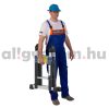 Teleszkópos, kétágú létra kinyitva 380 cm, összecsukva 85 cm magas. Multifunkciós, változtatható szárhosszú létra