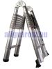 Teleszkópos, kétágú létra kinyitva 380 cm, összecsukva 85 cm magas. Multifunkciós, változtatható szárhosszú létra