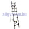 Teleszkópos, alumínium, kétágú létra kinyitva 3,8 m, összecsukva 85 cm magas. 